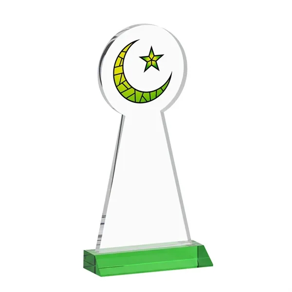 Item #AWARD AWV433-G Crescent & Star VividPrint™ Award - Green