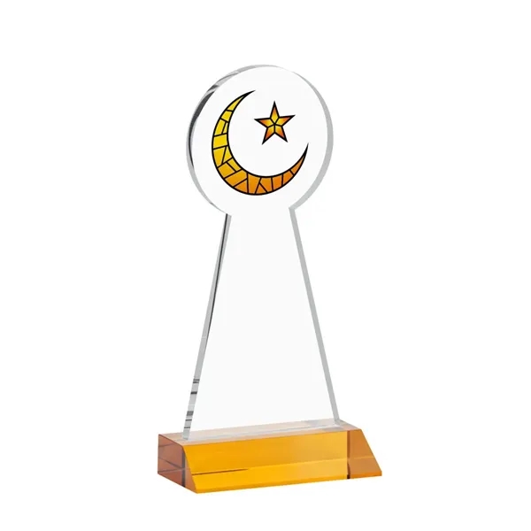 Item #AWARD AWV433-A Crescent & Star VividPrint™ Award - Amber