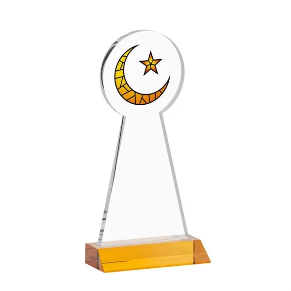 Item #AWARD AWV433-A Crescent & Star VividPrint™ Award - Amber