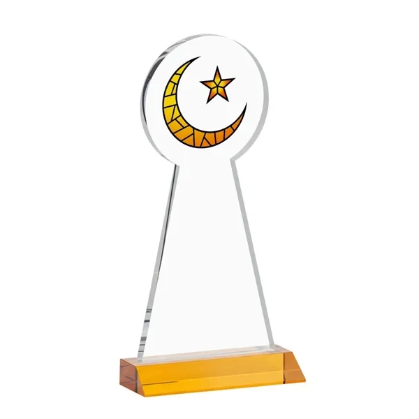 Item #AWARD AWV433-A Crescent & Star VividPrint™ Award - Amber