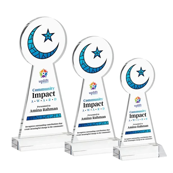 Item #AWARD AWV433 Crescent & Star VividPrint™ Award - Clear