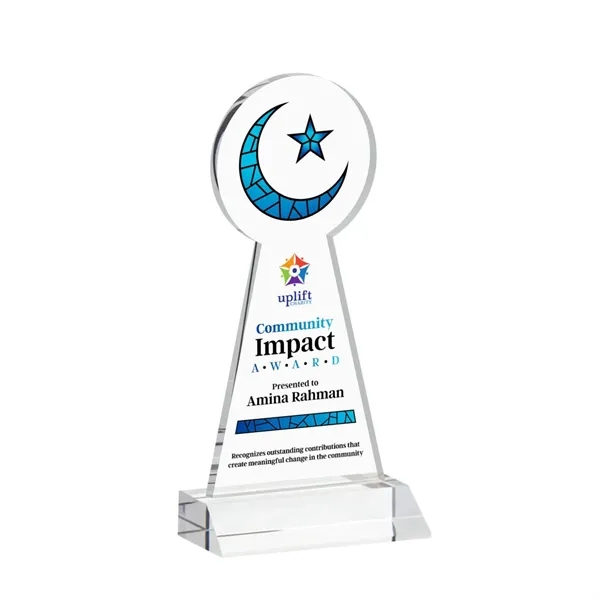 Item #AWARD AWV433 Crescent & Star VividPrint™ Award - Clear