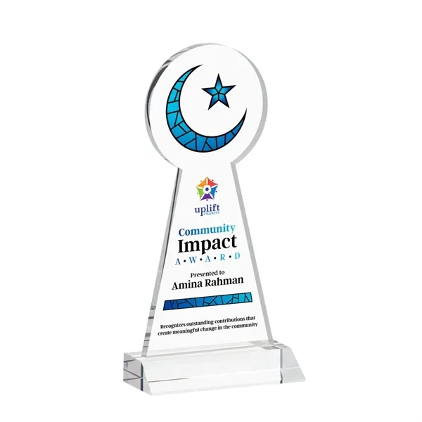 Item #AWARD AWV433 Crescent & Star VividPrint™ Award - Clear