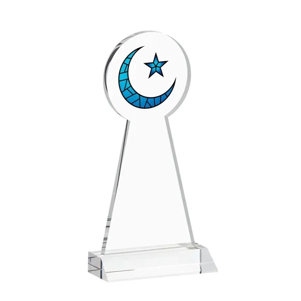 Item #AWARD AWV433 Crescent & Star VividPrint™ Award - Clear