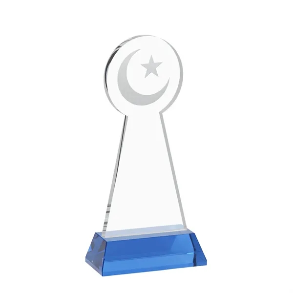 Item #AWS4336-S Crescent & Star Award on Hartford Base - Sky Blue