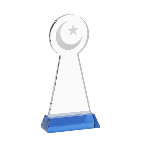 Item #AWS4336-S Crescent & Star Award on Hartford Base - Sky Blue