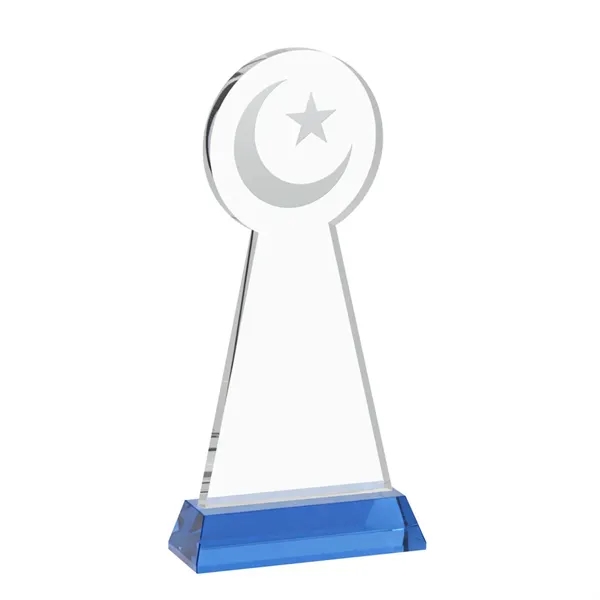 Item #AWS4336-S Crescent & Star Award on Hartford Base - Sky Blue