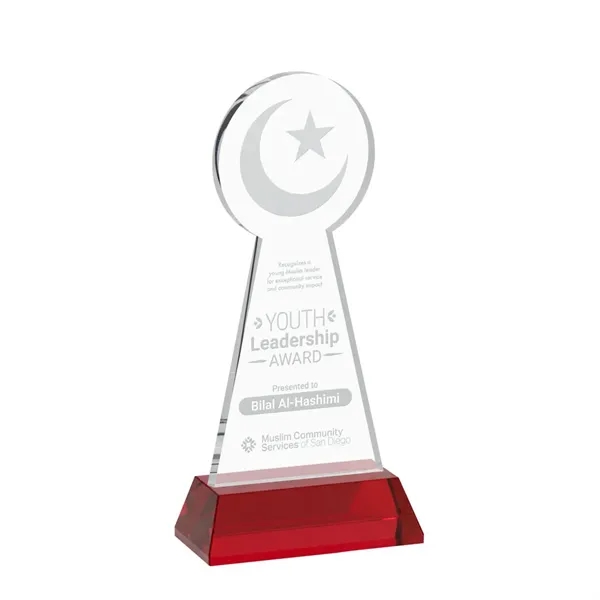 Item #AWS4336-R Crescent & Star Award on Hartford Base - Red