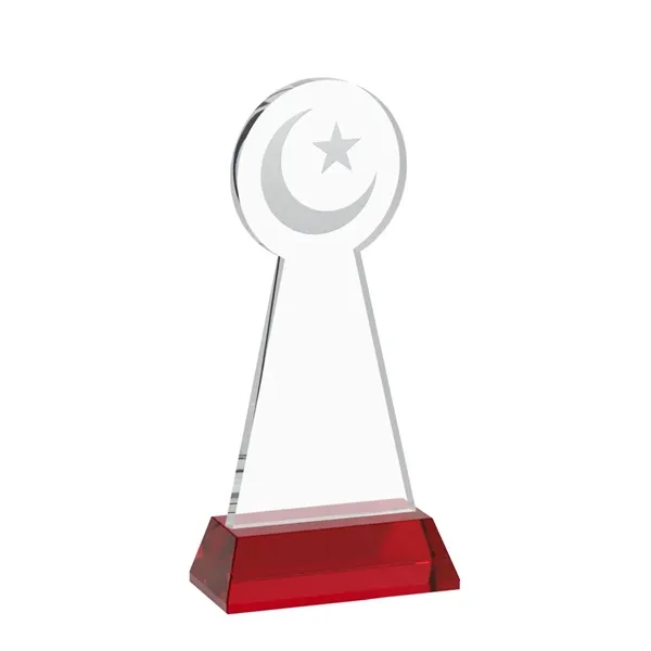 Item #AWS4336-R Crescent & Star Award on Hartford Base - Red