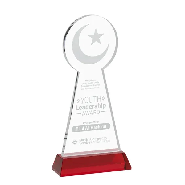 Item #AWS4336-R Crescent & Star Award on Hartford Base - Red