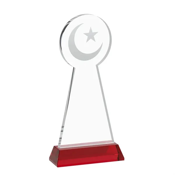 Item #AWS4336-R Crescent & Star Award on Hartford Base - Red