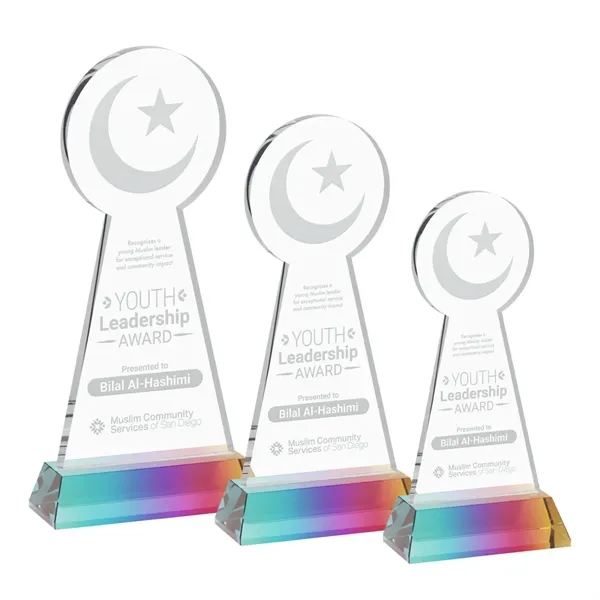 Item #AWS4336-M Crescent & Star Award on Hartford Base - Prismatic