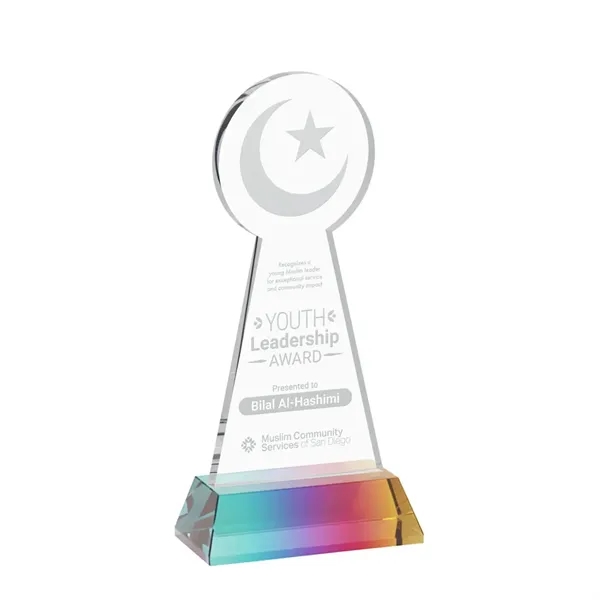 Item #AWS4336-M Crescent & Star Award on Hartford Base - Prismatic