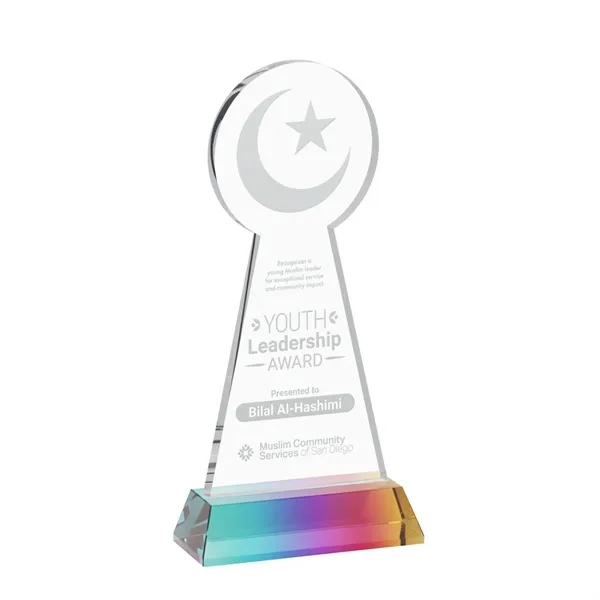 Item #AWS4336-M Crescent & Star Award on Hartford Base - Prismatic