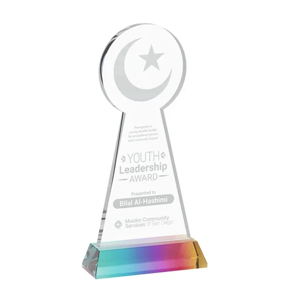 Item #AWS4336-M Crescent & Star Award on Hartford Base - Prismatic