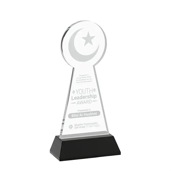 Item #AWS4336-K Crescent & Star Award on Hartford Base - Black