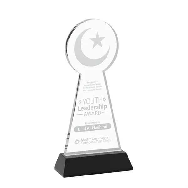 Item #AWS4336-K Crescent & Star Award on Hartford Base - Black