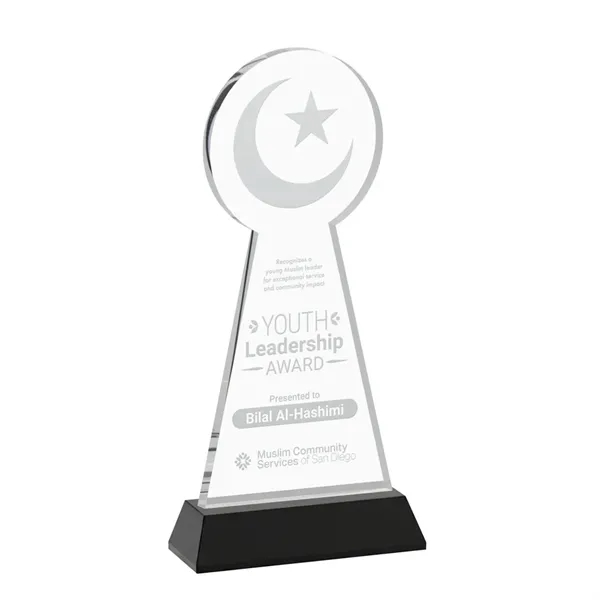 Item #AWS4336-K Crescent & Star Award on Hartford Base - Black