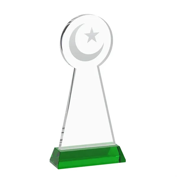 Item #AWS4336-G Crescent & Star Award on Hartford Base - Green