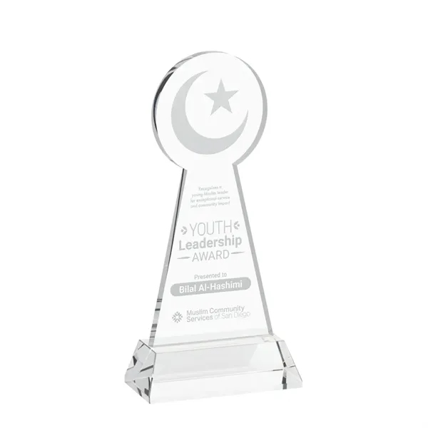 Item #AWARD AWS4336 Crescent & Star Award on Hartford Base - Clear