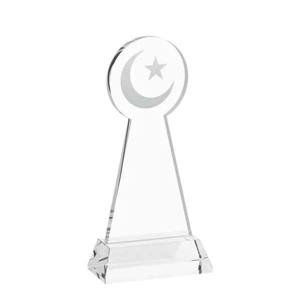 Item #AWARD AWS4336 Crescent & Star Award on Hartford Base - Clear