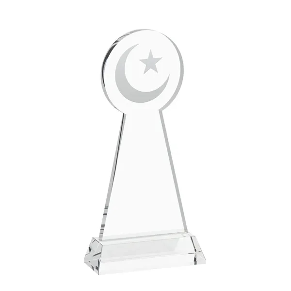 Item #AWARD AWS4336 Crescent & Star Award on Hartford Base - Clear