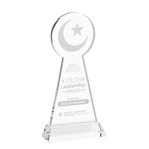 Item #AWARD AWS4336 Crescent & Star Award on Hartford Base - Clear