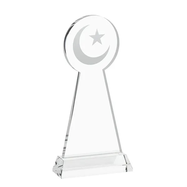 Item #AWARD AWS4336 Crescent & Star Award on Hartford Base - Clear