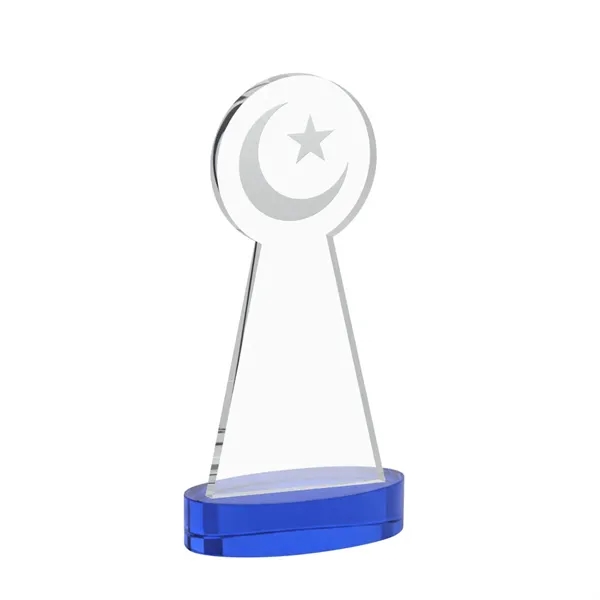 Item #AWS4335-L Crescent & Star Award on Alberton Base - Blue