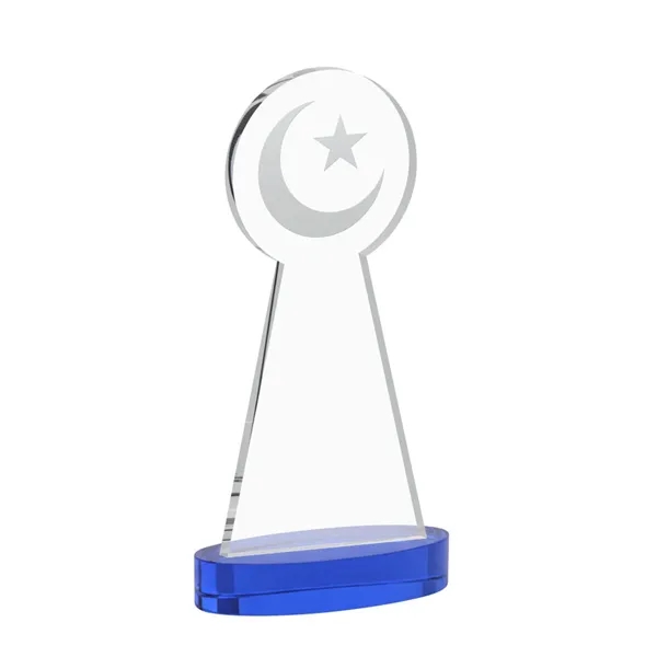 Item #AWS4335-L Crescent & Star Award on Alberton Base - Blue