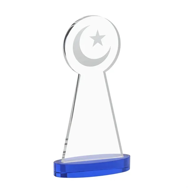 Item #AWS4335-L Crescent & Star Award on Alberton Base - Blue