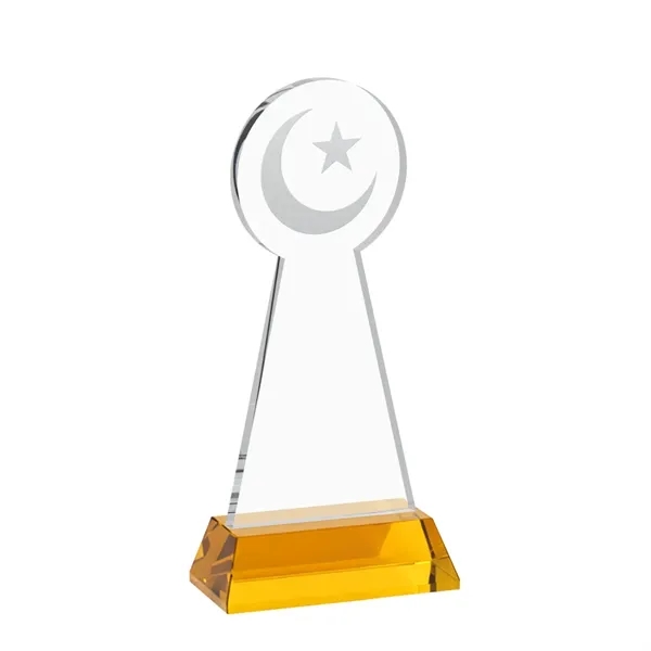 Item #AWS4336-A Crescent & Star Award on Hartford Base - Amber