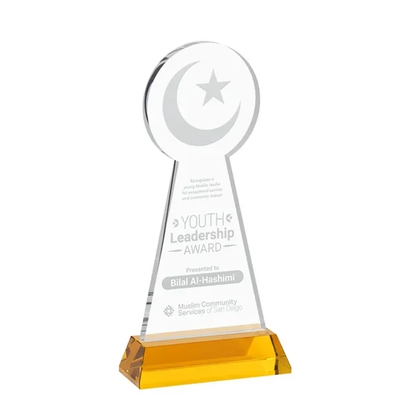 Item #AWS4336-A Crescent & Star Award on Hartford Base - Amber