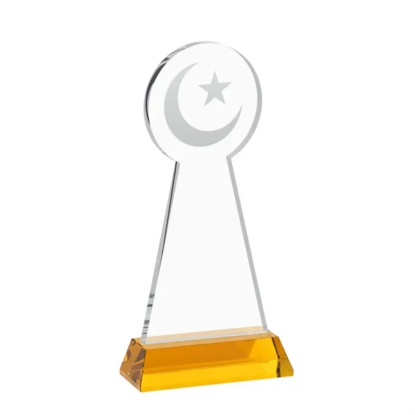 Item #AWS4336-A Crescent & Star Award on Hartford Base - Amber