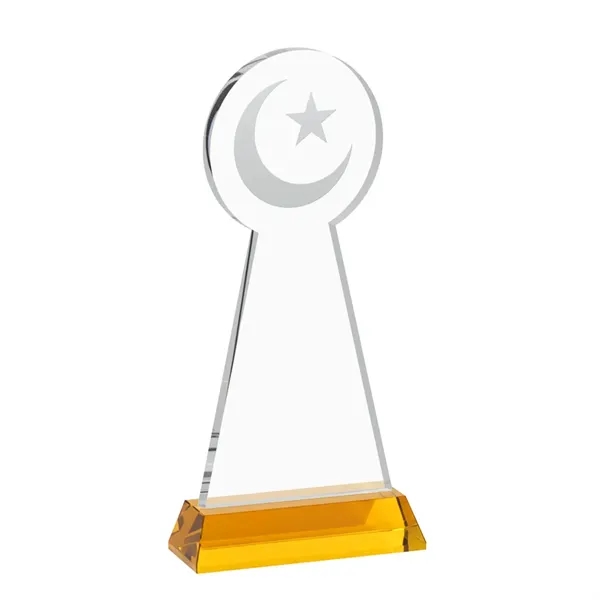 Item #AWS4336-A Crescent & Star Award on Hartford Base - Amber