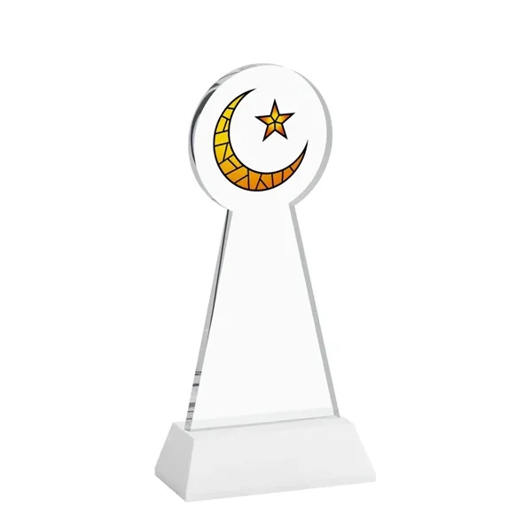 Item #AWV4336-W Crescent & Star VividPrint™ Award on Hartford Base - White