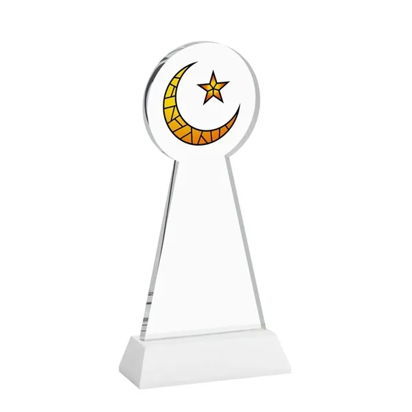 Item #AWV4336-W Crescent & Star VividPrint™ Award on Hartford Base - White