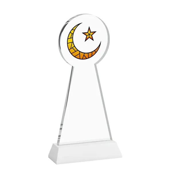 Item #AWV4336-W Crescent & Star VividPrint™ Award on Hartford Base - White
