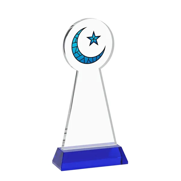 Item #AWV4336-L Crescent & Star VividPrint™ Award on Hartford Base - Blue
