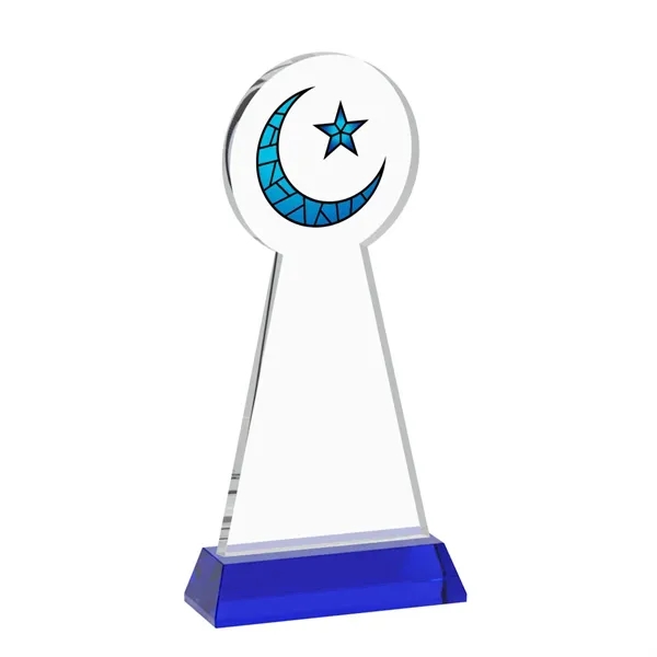 Item #AWV4336-L Crescent & Star VividPrint™ Award on Hartford Base - Blue