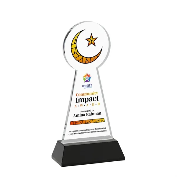 Item #AWV4336-K Crescent & Star VividPrint™ Award on Hartford Base - Black