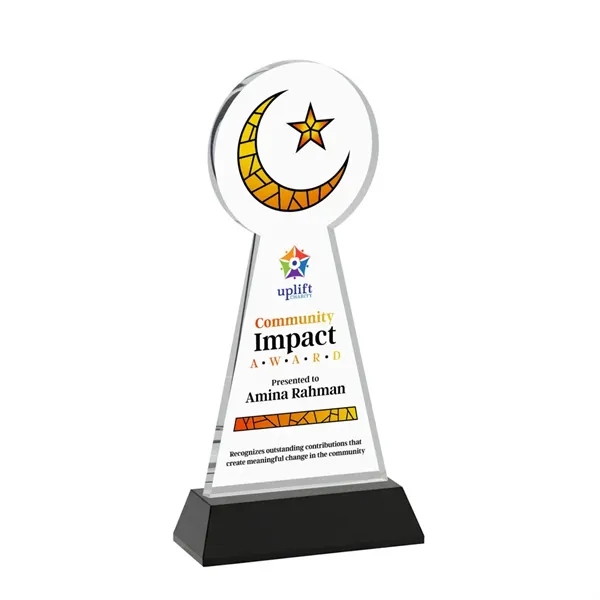 Item #AWV4336-K Crescent & Star VividPrint™ Award on Hartford Base - Black