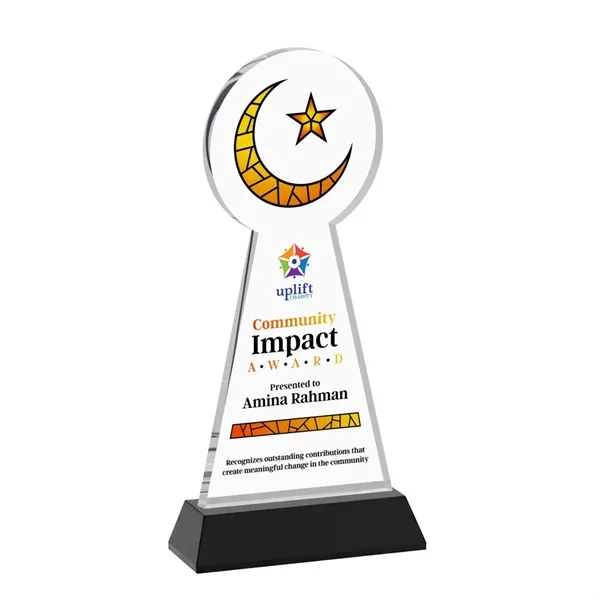 Item #AWV4336-K Crescent & Star VividPrint™ Award on Hartford Base - Black