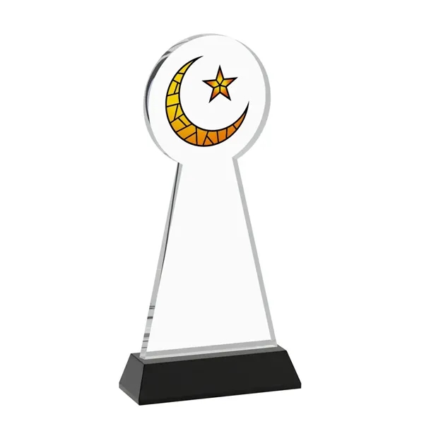 Item #AWV4336-K Crescent & Star VividPrint™ Award on Hartford Base - Black