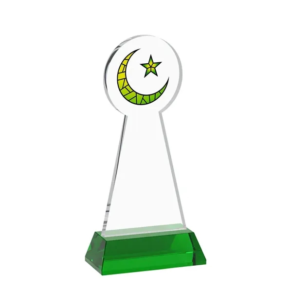 Item #AWV4336-G Crescent & Star VividPrint™ Award on Hartford Base - Green
