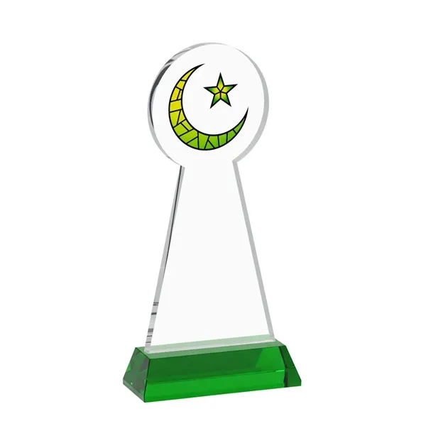 Item #AWV4336-G Crescent & Star VividPrint™ Award on Hartford Base - Green