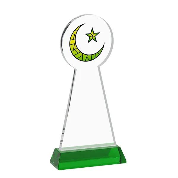 Item #AWV4336-G Crescent & Star VividPrint™ Award on Hartford Base - Green