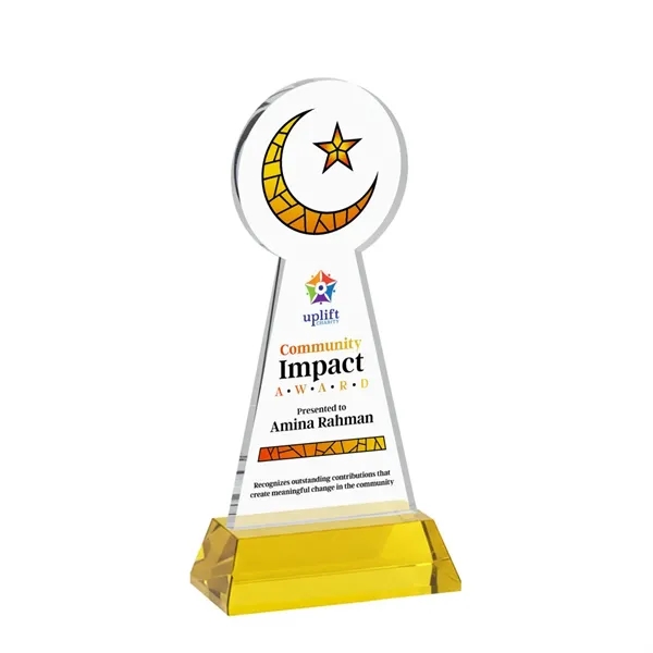 Item #AWV4336-D Crescent & Star VividPrint™ Award on Hartford Base - Gold