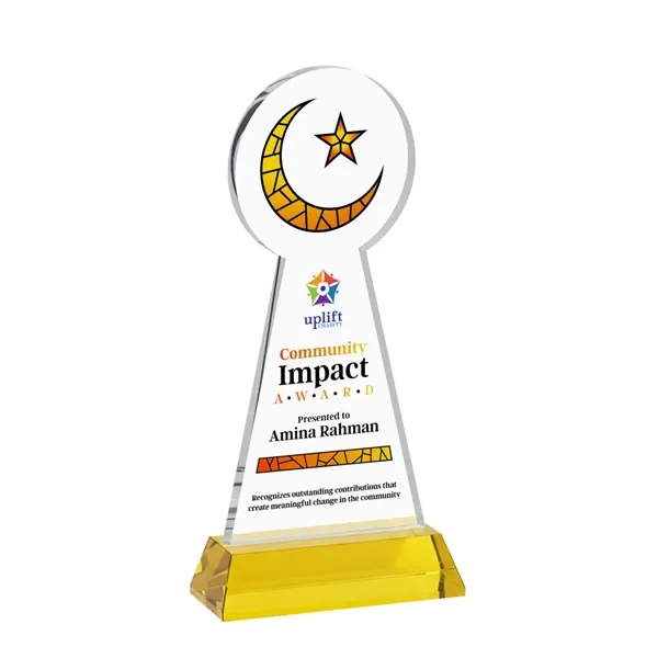 Item #AWV4336-D Crescent & Star VividPrint™ Award on Hartford Base - Gold