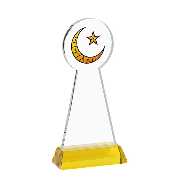 Item #AWV4336-D Crescent & Star VividPrint™ Award on Hartford Base - Gold